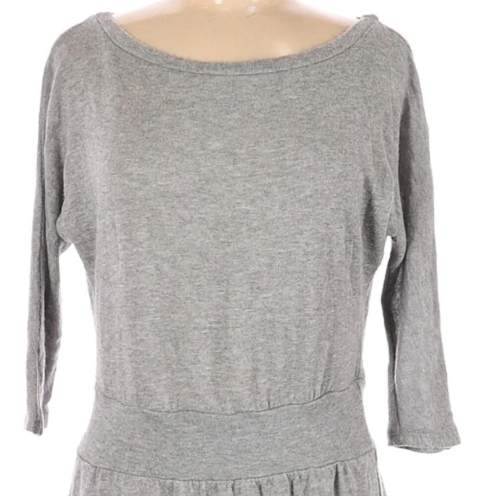 Y2K Sweater Dress Gray S Lightweight Layering Sexy‎ Scoop Neck Whimsigoth Grunge